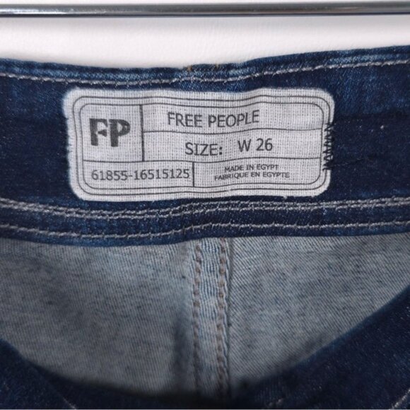FREE PEOPLE Pull on Skinny Jeans Jeggings EGYPT MADE 61855-16515125 Size W26 - Picture 6 of 7